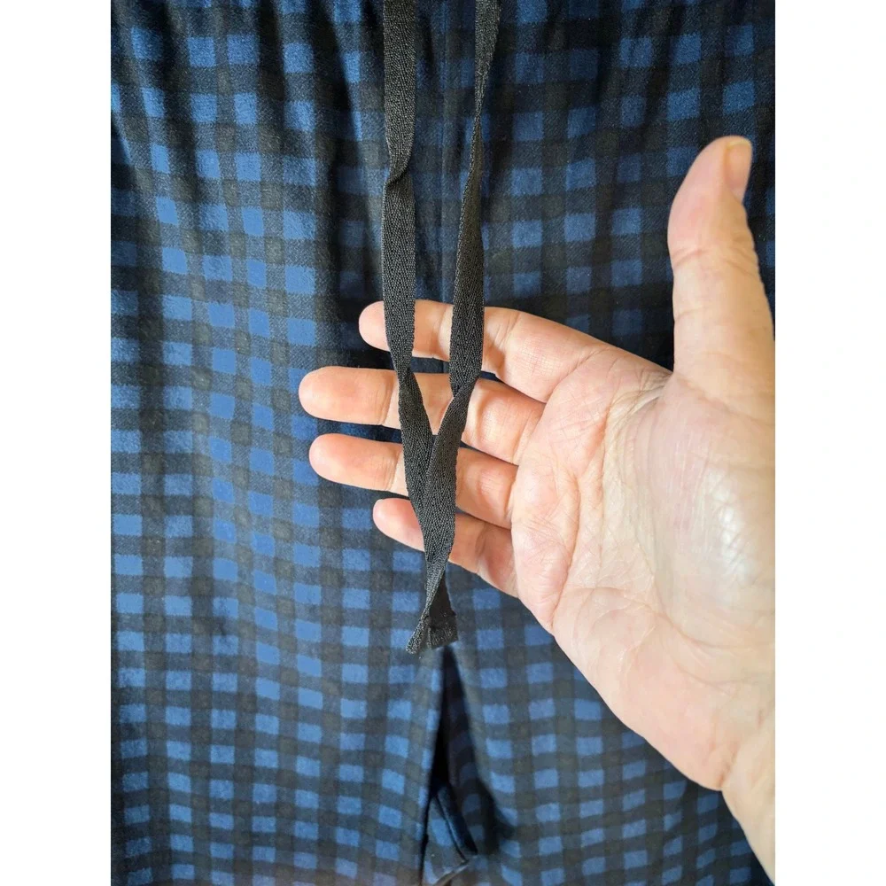 Nautica Mens XXL BlueBlack Gingham Pajama Pants Sleepwear Lounge Bottoms 1613453